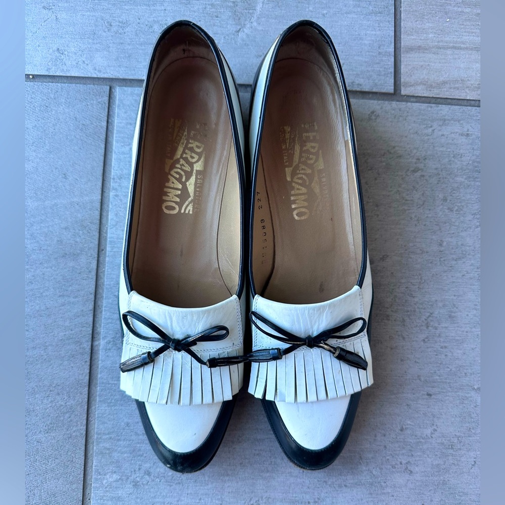 Vintage Salvatore Ferragamo Fringe Tassel Loafers